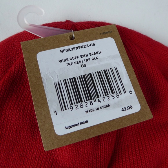 North Face Hat Wide Cuff TNF Embroidered Cap NWT - Picture 5 of 5